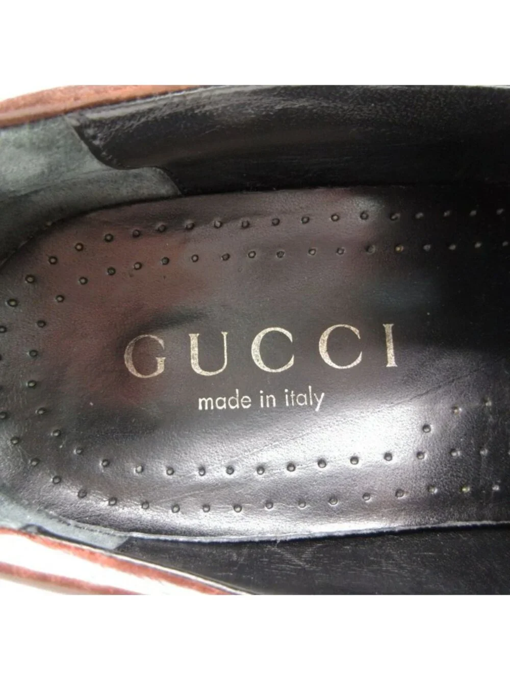 Gucci Loafers Slip-on Leather Shoes Brown